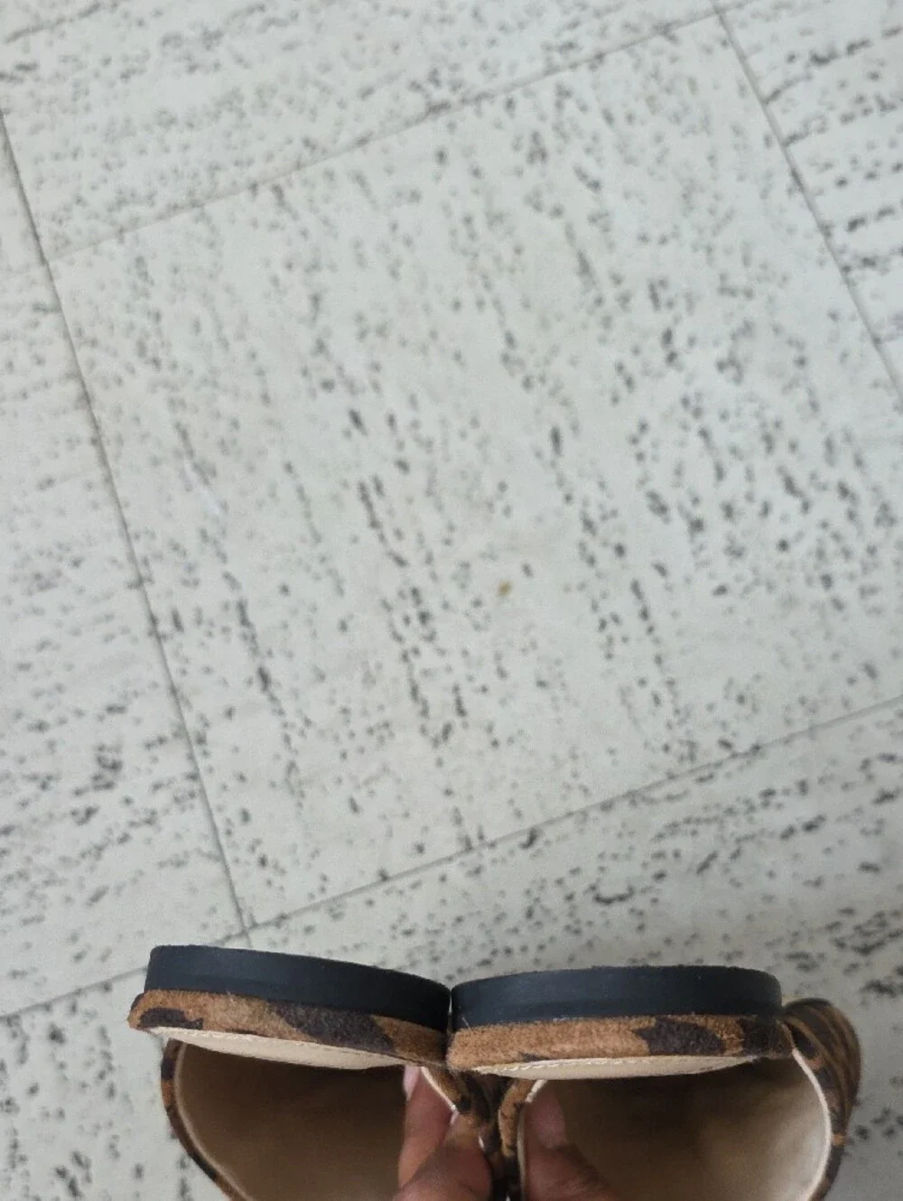 Vince Camuto Leopard-Print Slip-On Mules in Brown and Black - Picture 8 of 8